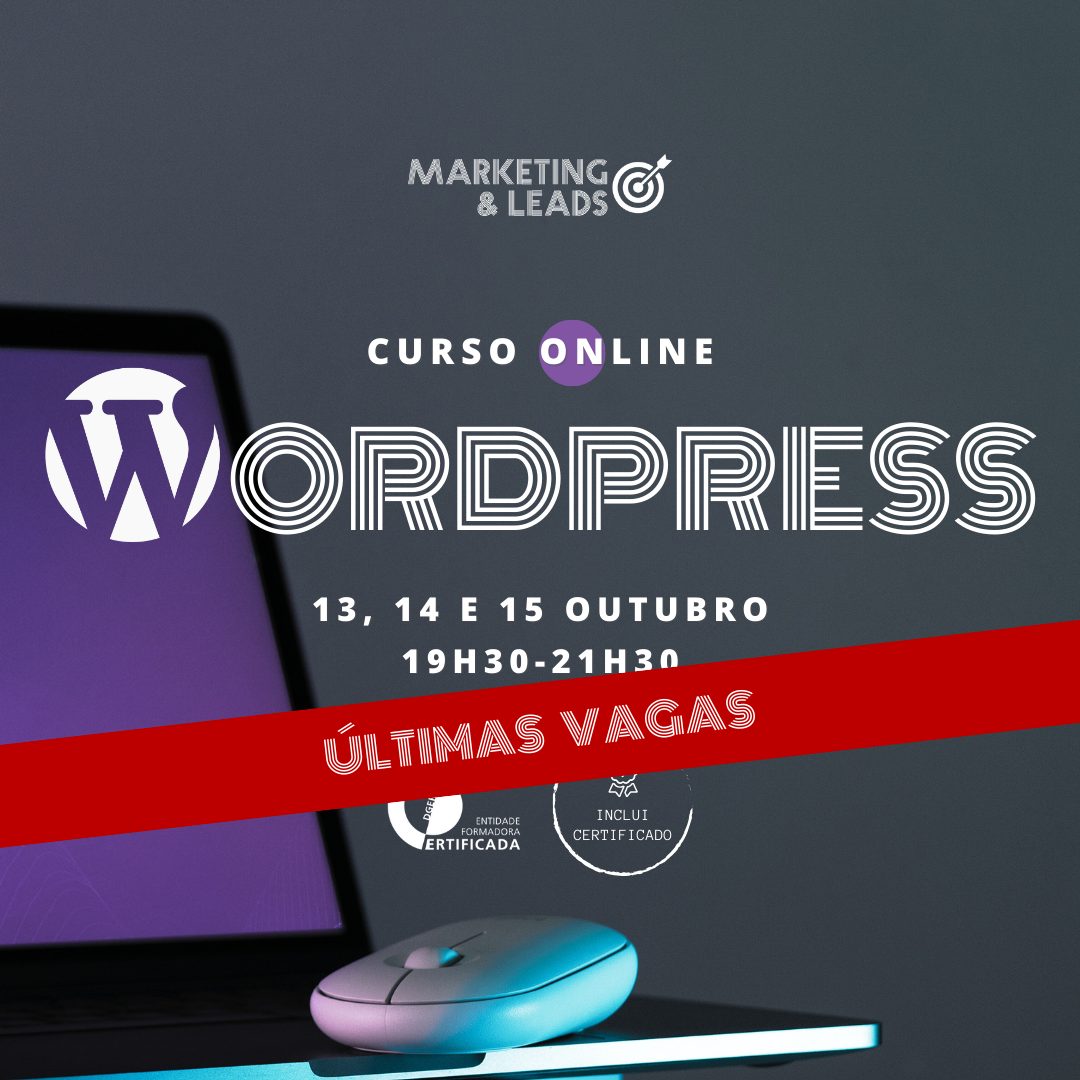 Curso de WordPress - últimas vagas