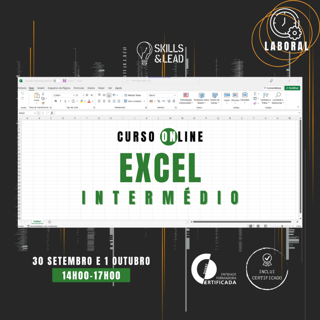 Curso de Excel Intermédio Horário Laboral