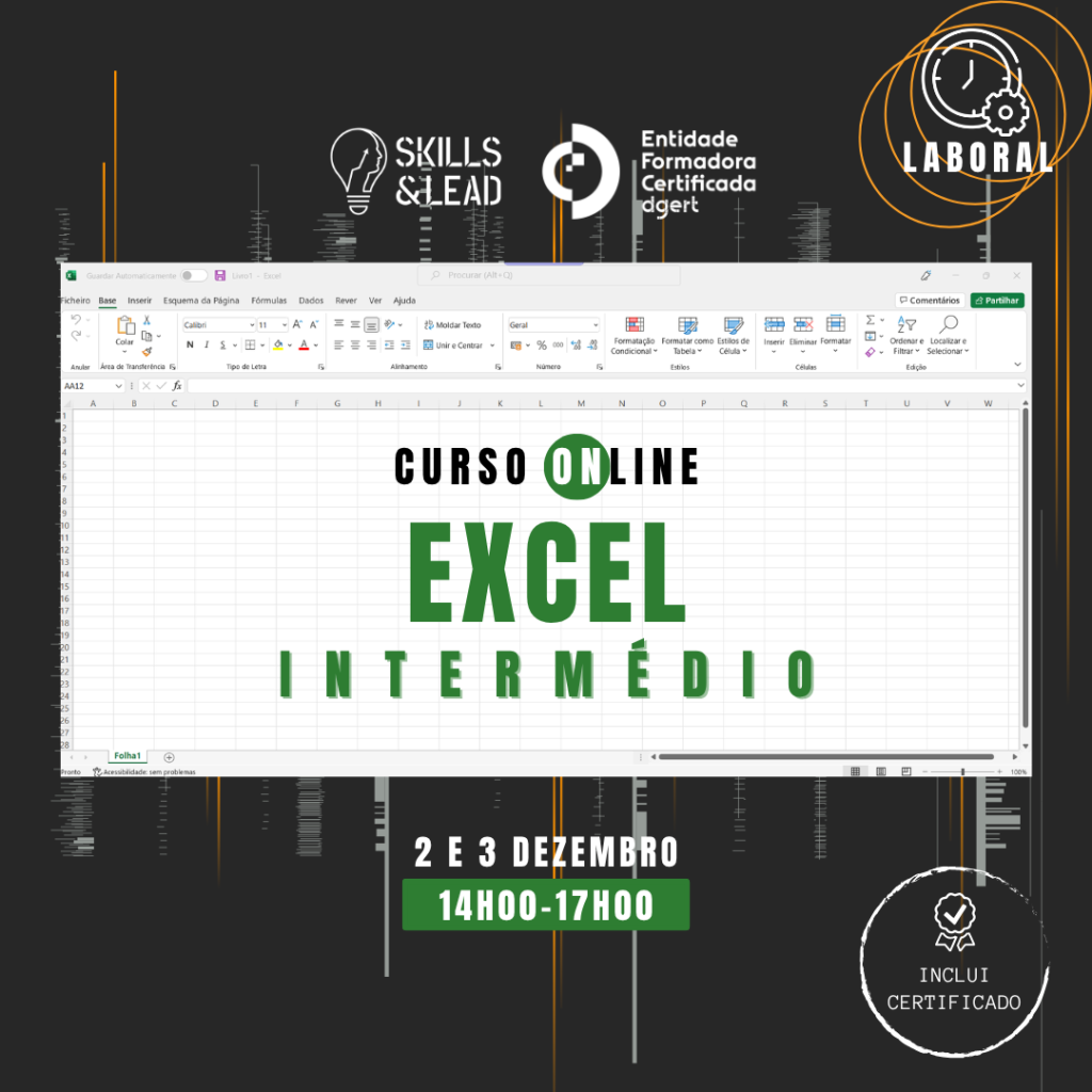 Curso de Excel Intermédio Horário Laboral